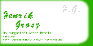 henrik grosz business card